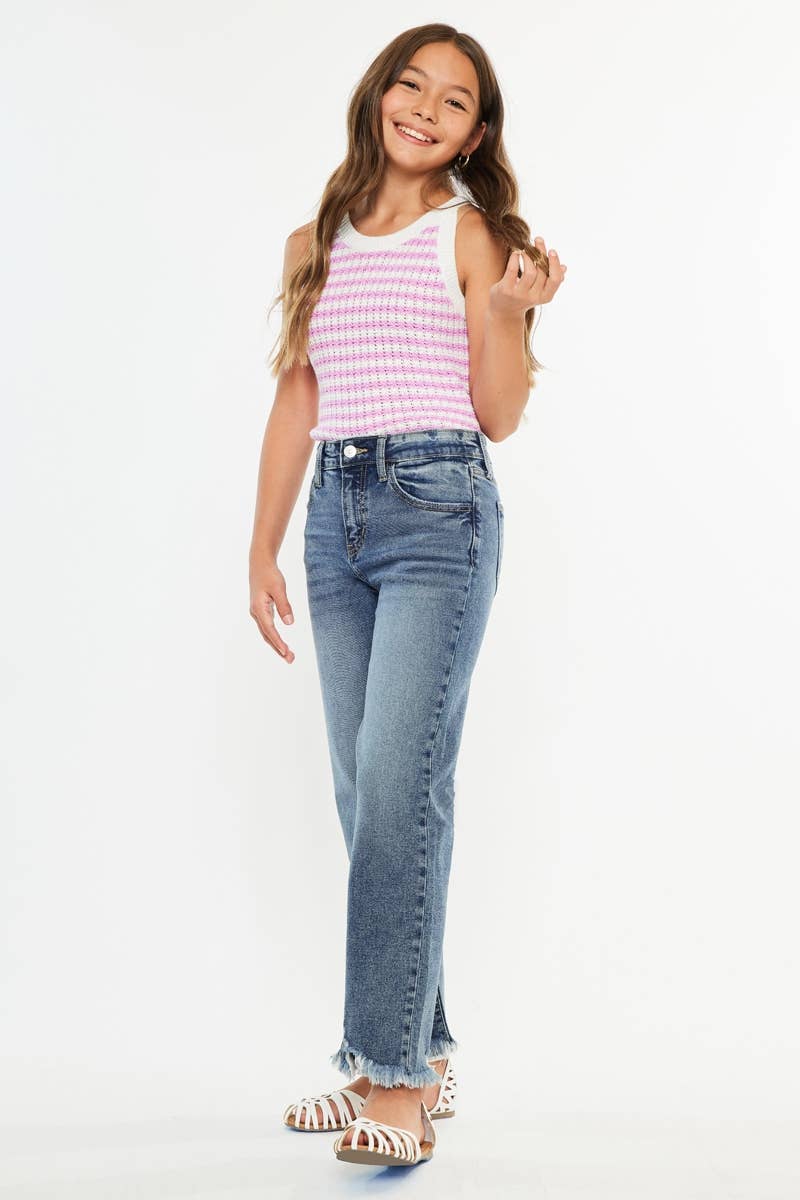 YOUTH HIGH RISE SLIM CTSTRAIGHT JEANS-YC20054D