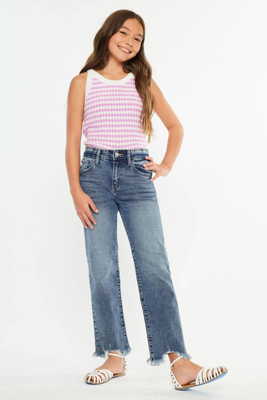 YOUTH HIGH RISE SLIM CTSTRAIGHT JEANS-YC20054D