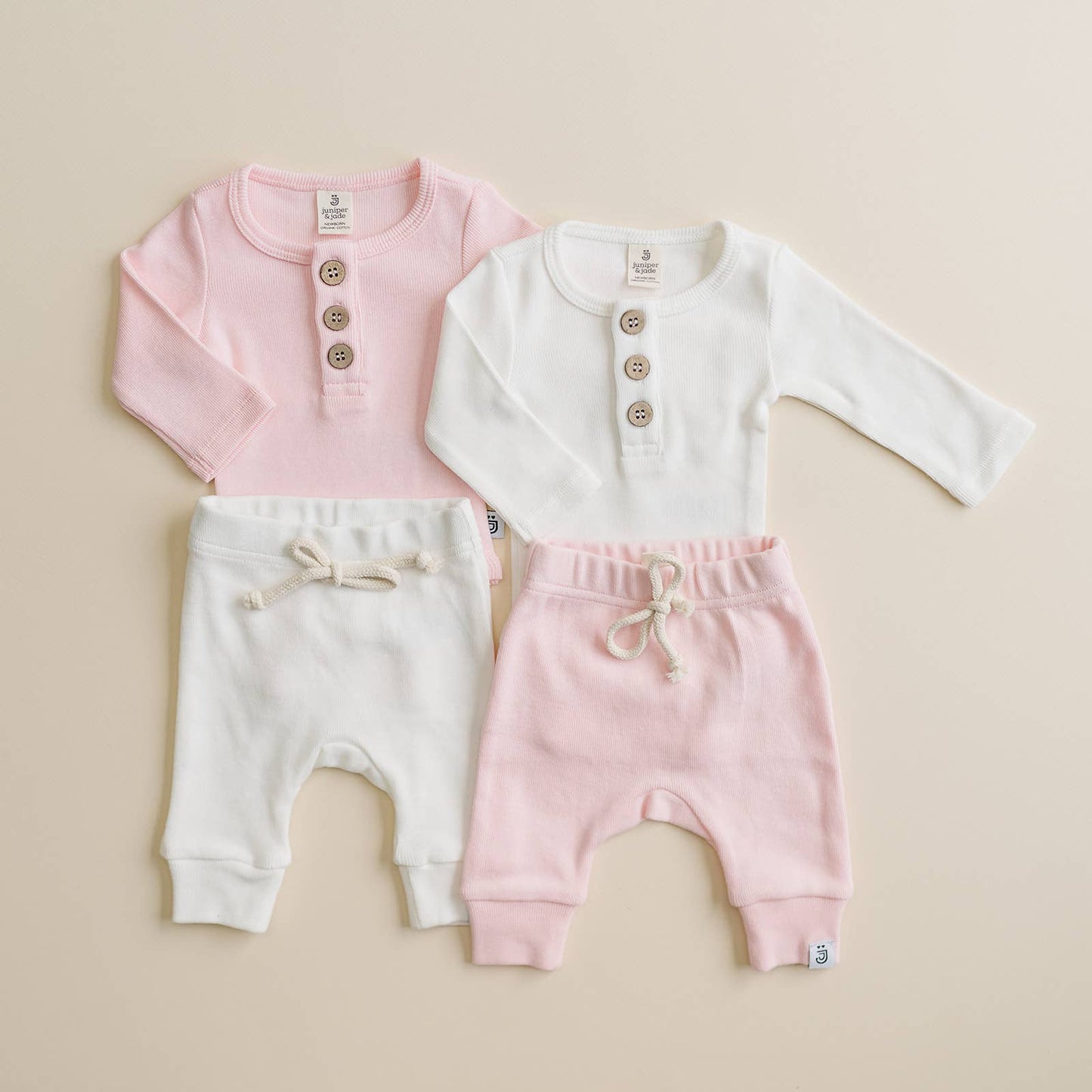 Organic 3 Button Bodysuit | Milk