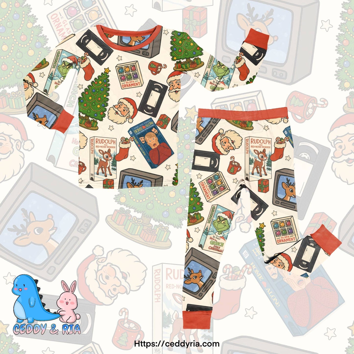 Christmas 90s movies bamboo 2 piece set