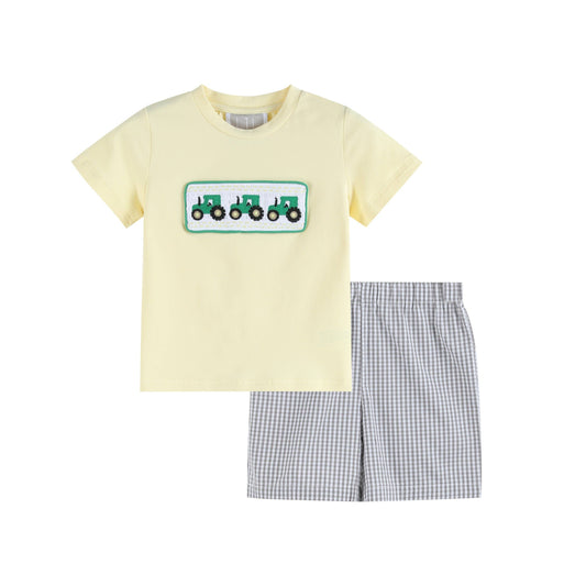 Tractor Smocked Set