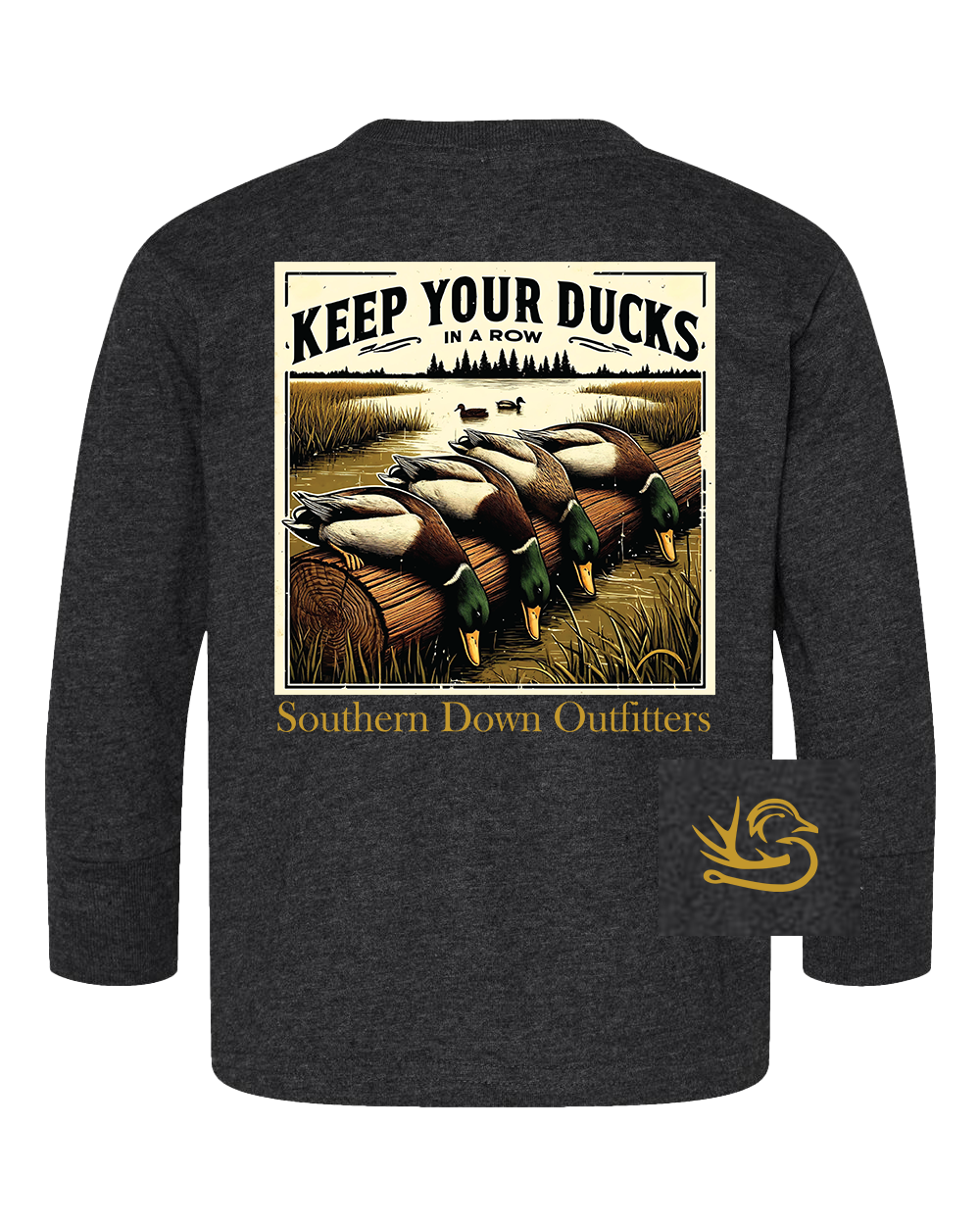 Ducks in a Row LS Tee