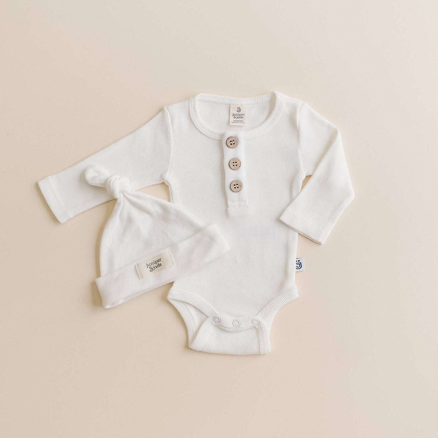 Organic 3 Button Bodysuit | Milk