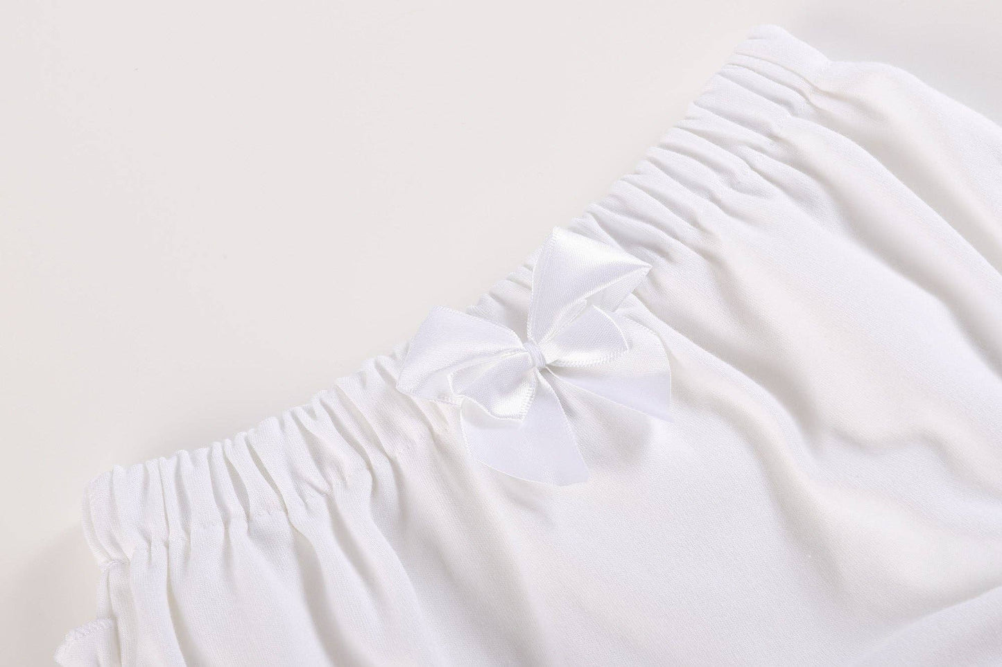 White Ruffle Cotton Bloomers