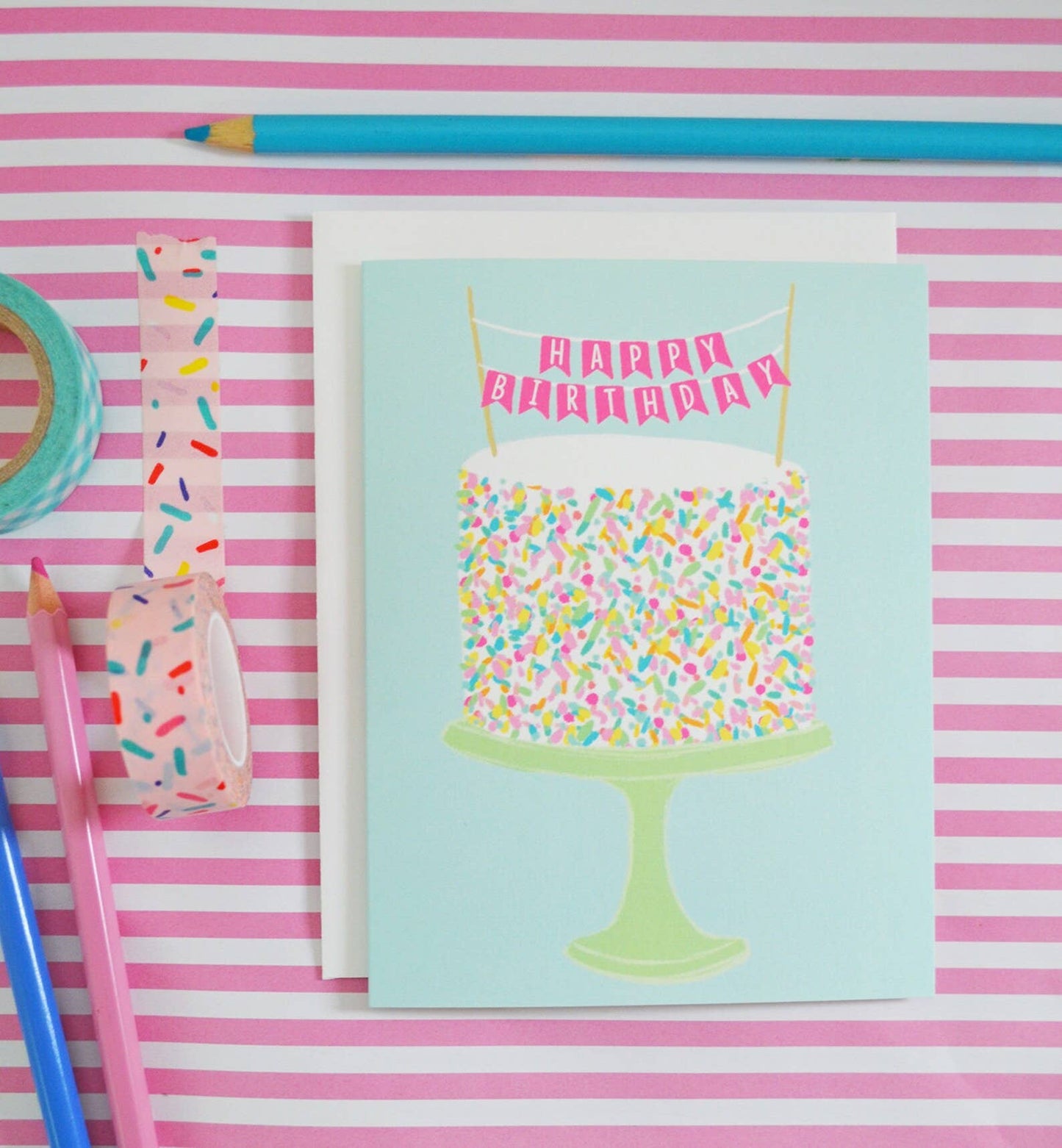 Sprinkle Birthday Cake Card