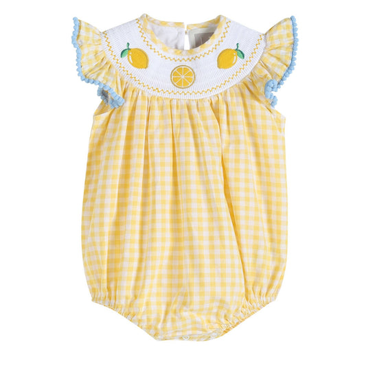 Lemon Smocked Bubble