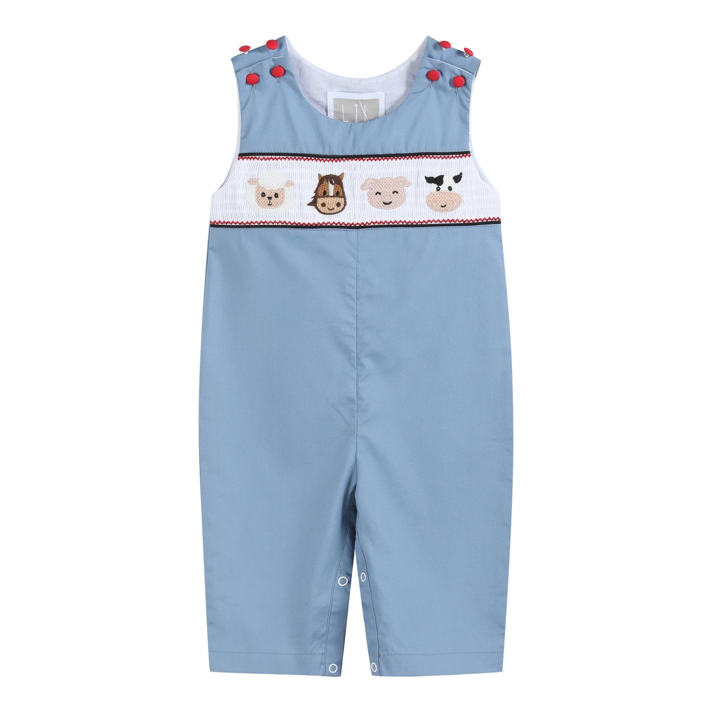 Farm Animals Smocked Overalls