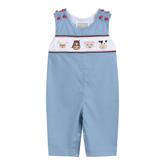 Farm Animals Smocked Overalls