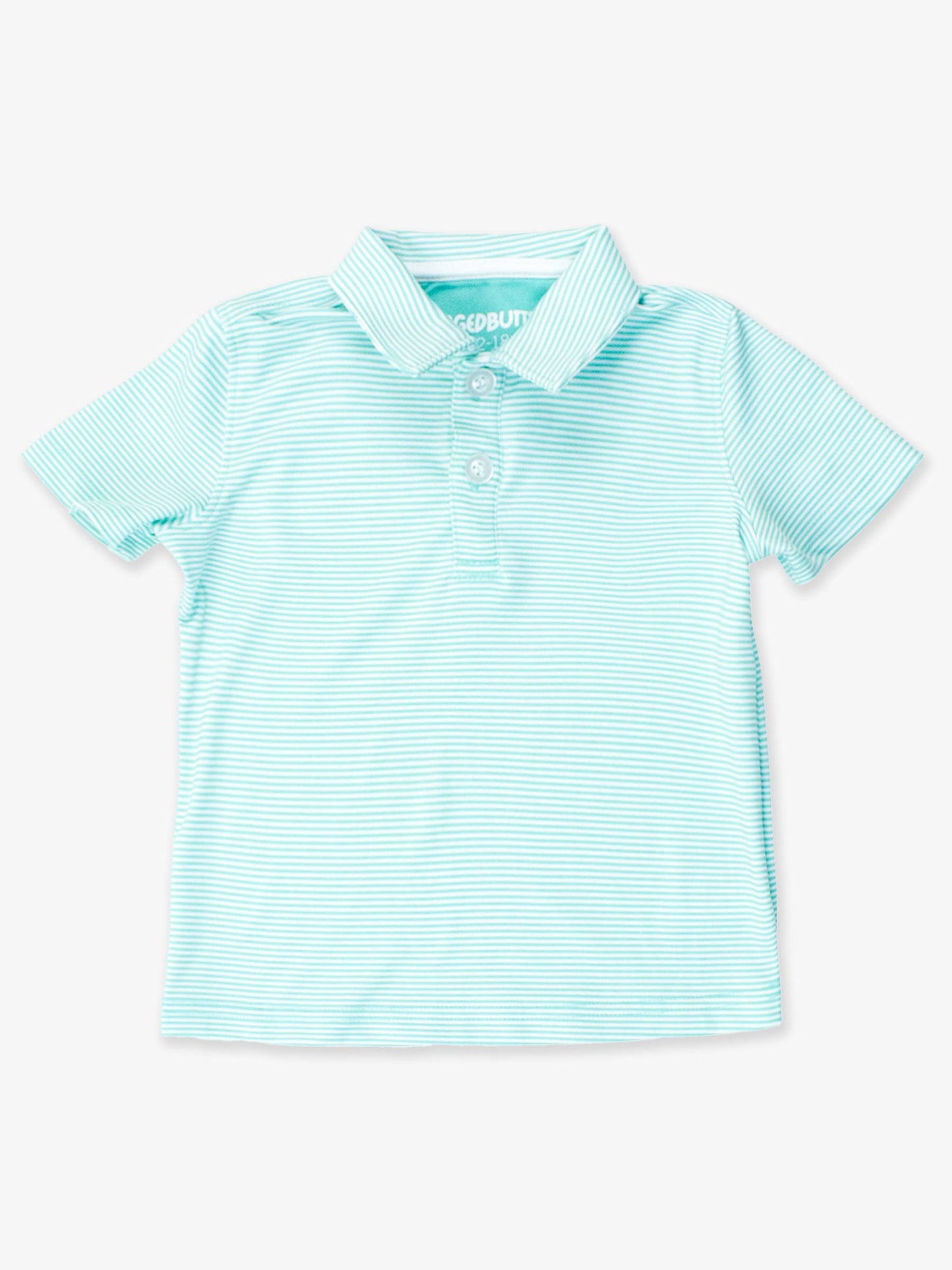 Green Micro Stripe Short Sleeve Polo