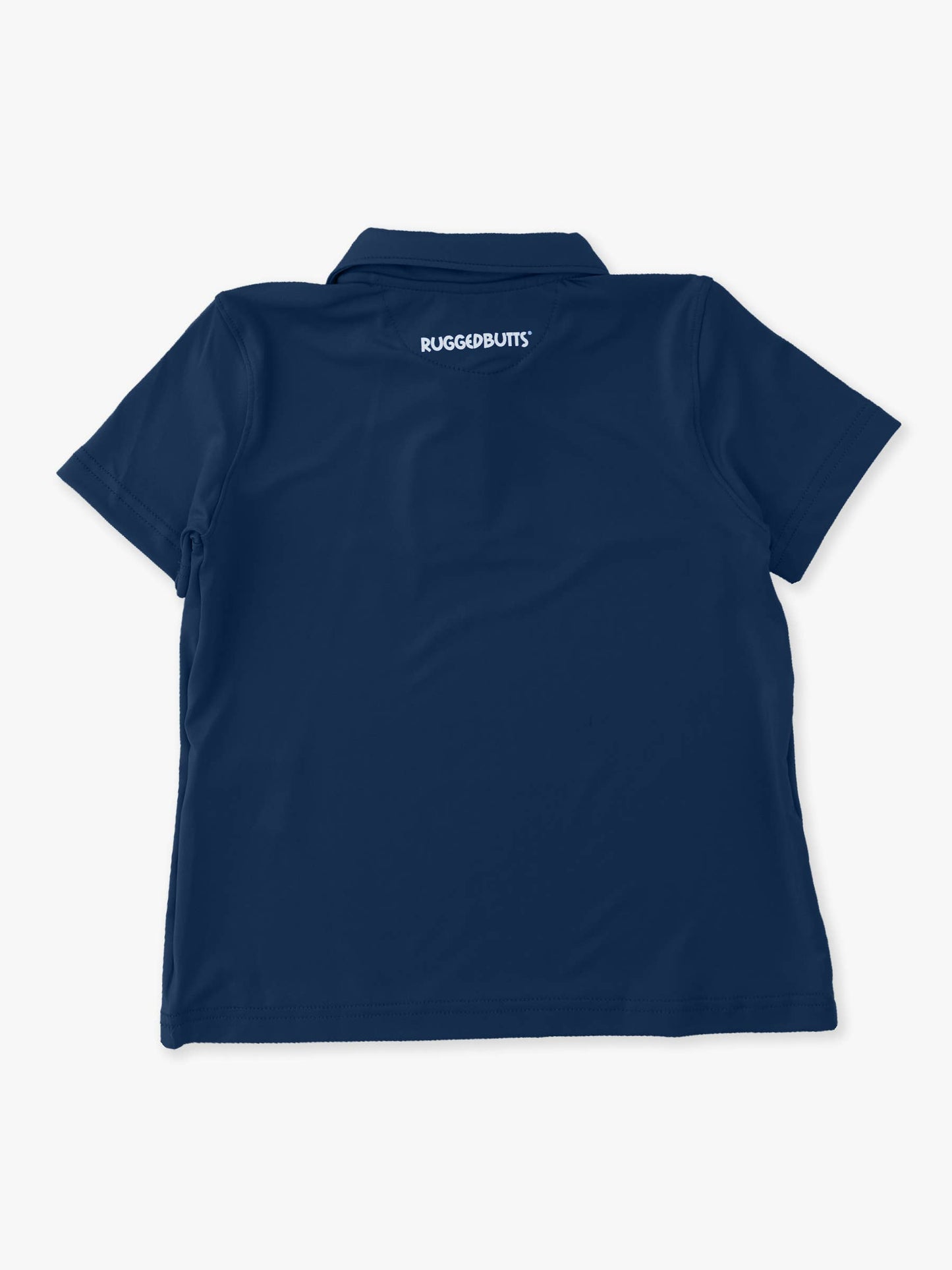 Boys Dark Navy Knit Short Sleeve Performance Polo