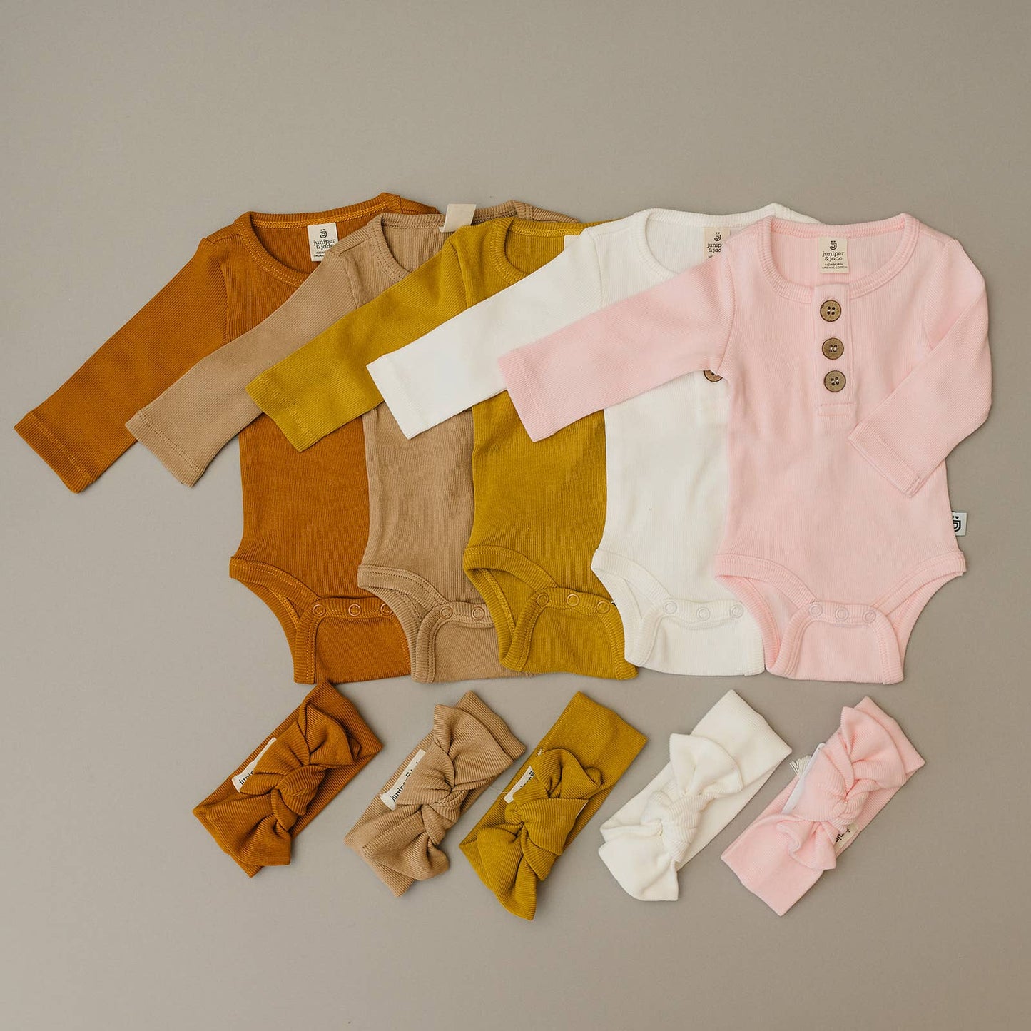 Organic 3 Button Bodysuit | Pink