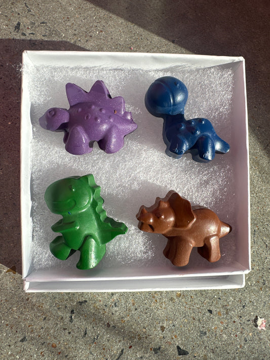 Mini Dino Crayons - Set of 4