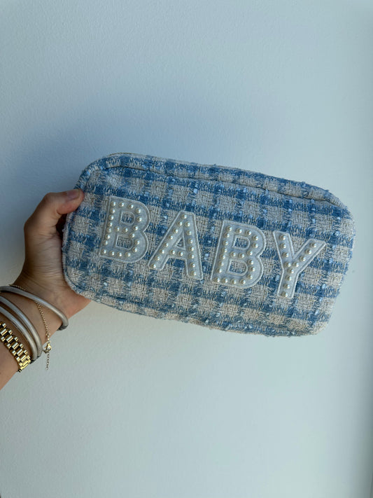 Blue Gingham Baby Bag