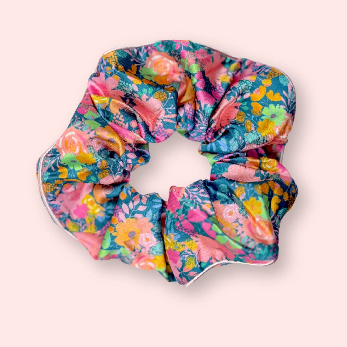 Hair Scrunchie | Emerald Rainbow Forest