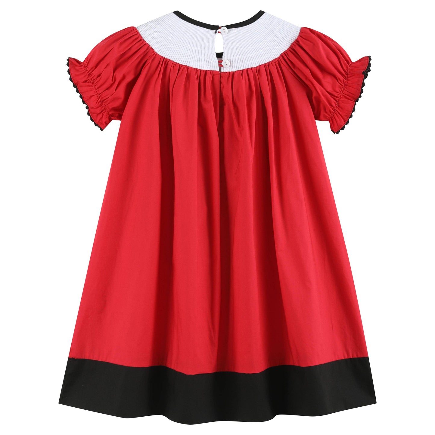 Football Smocked Bishop Dress