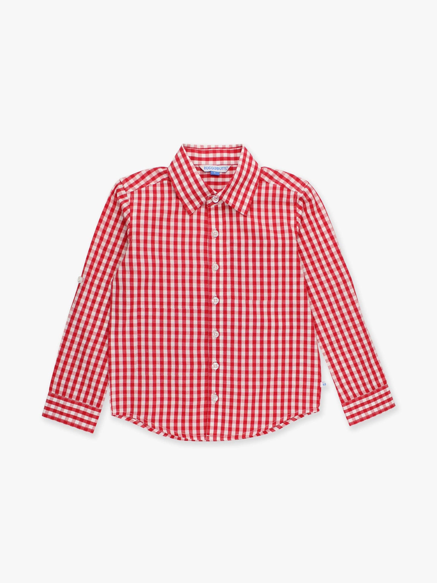 Classic Red Gingham Long Sleeve Button Down