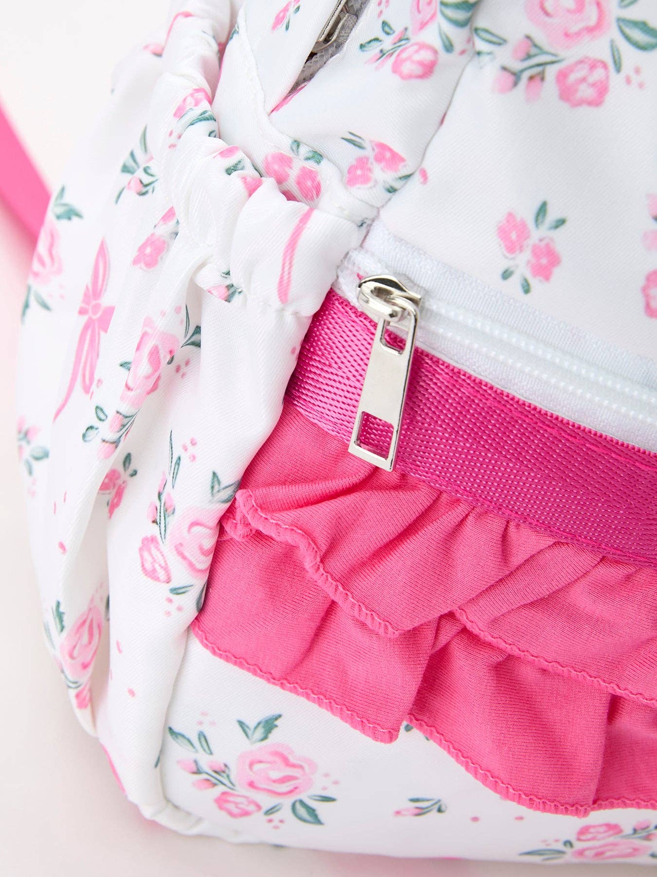 Floral Bow Ruffle Toddler Backpack