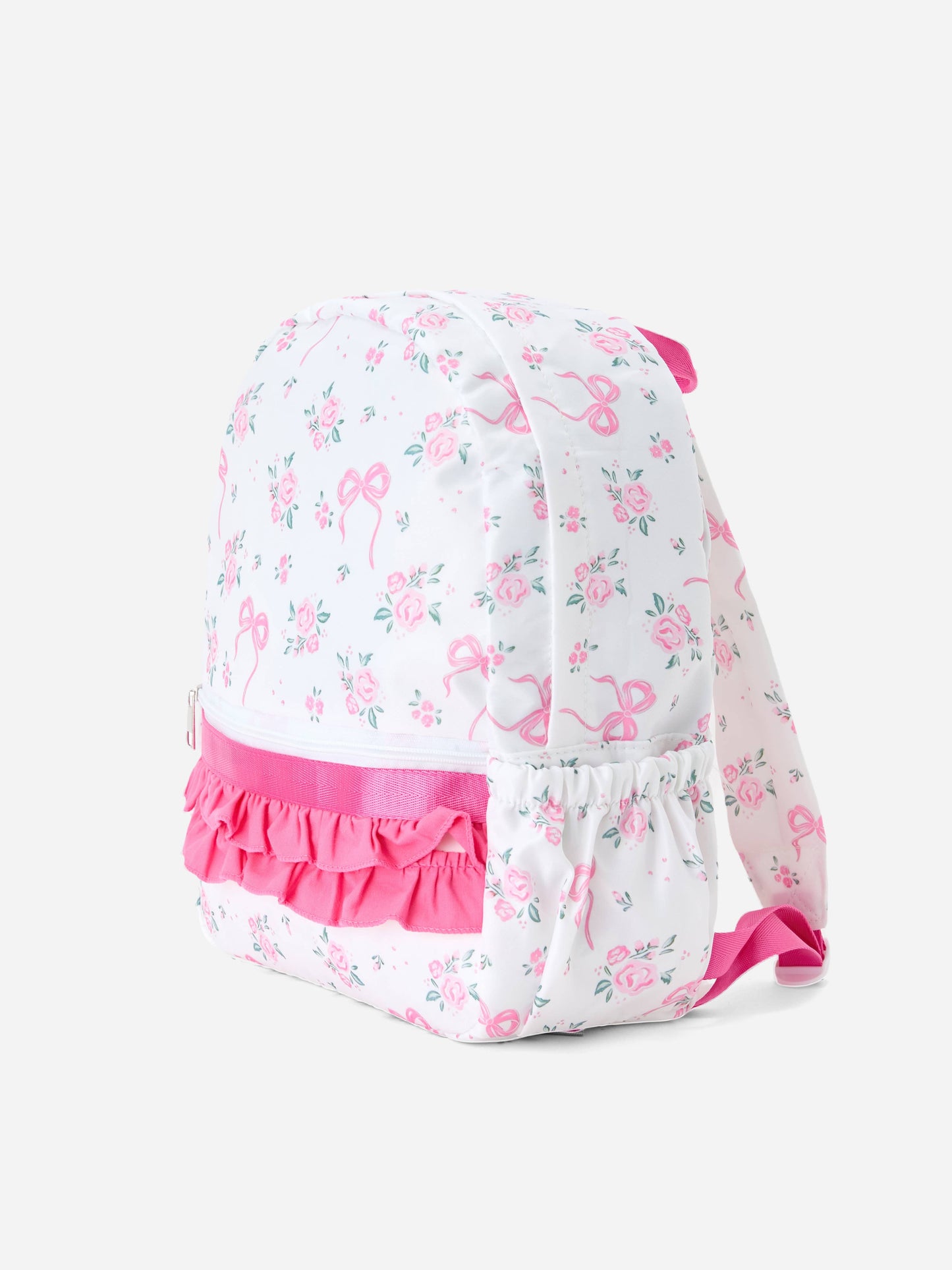 Floral Bow Ruffle Toddler Backpack