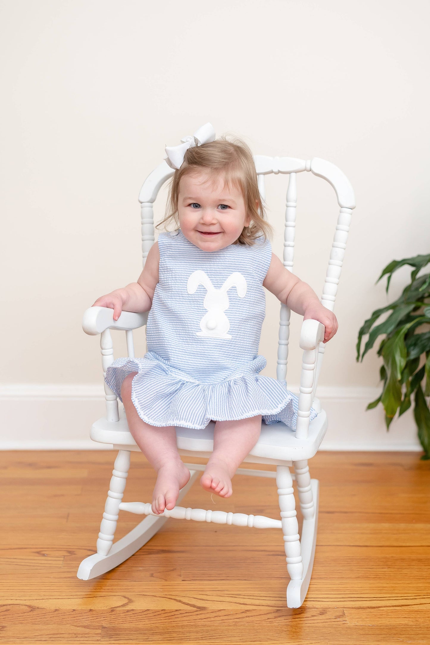 Seersucker Bunny Swing Dress