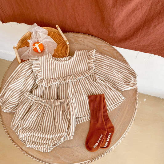 Striped Dress & Bloomers