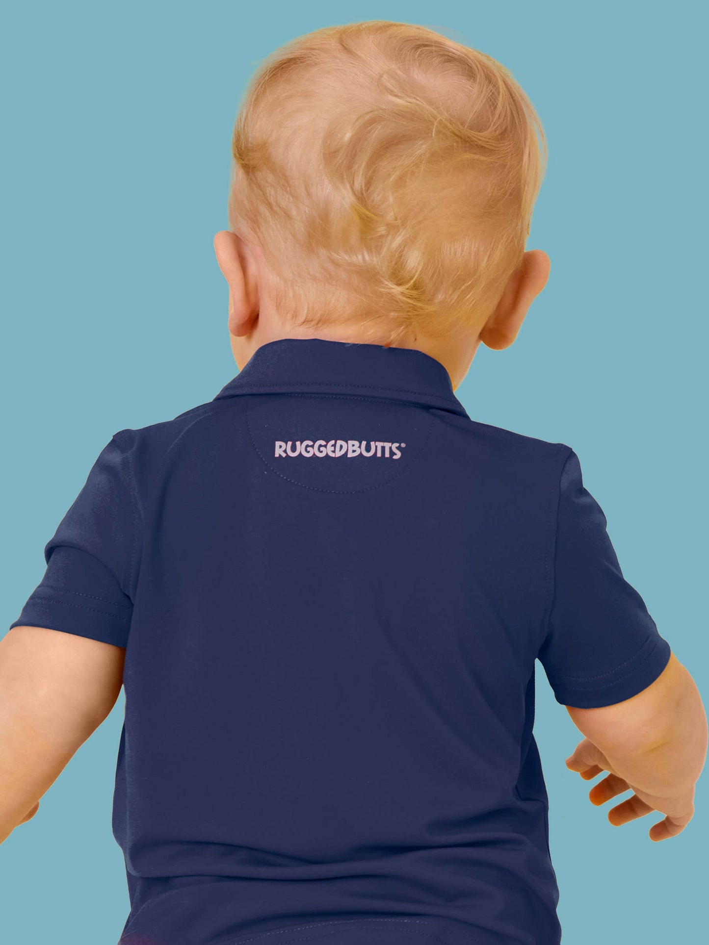Boys Dark Navy Knit Short Sleeve Performance Polo