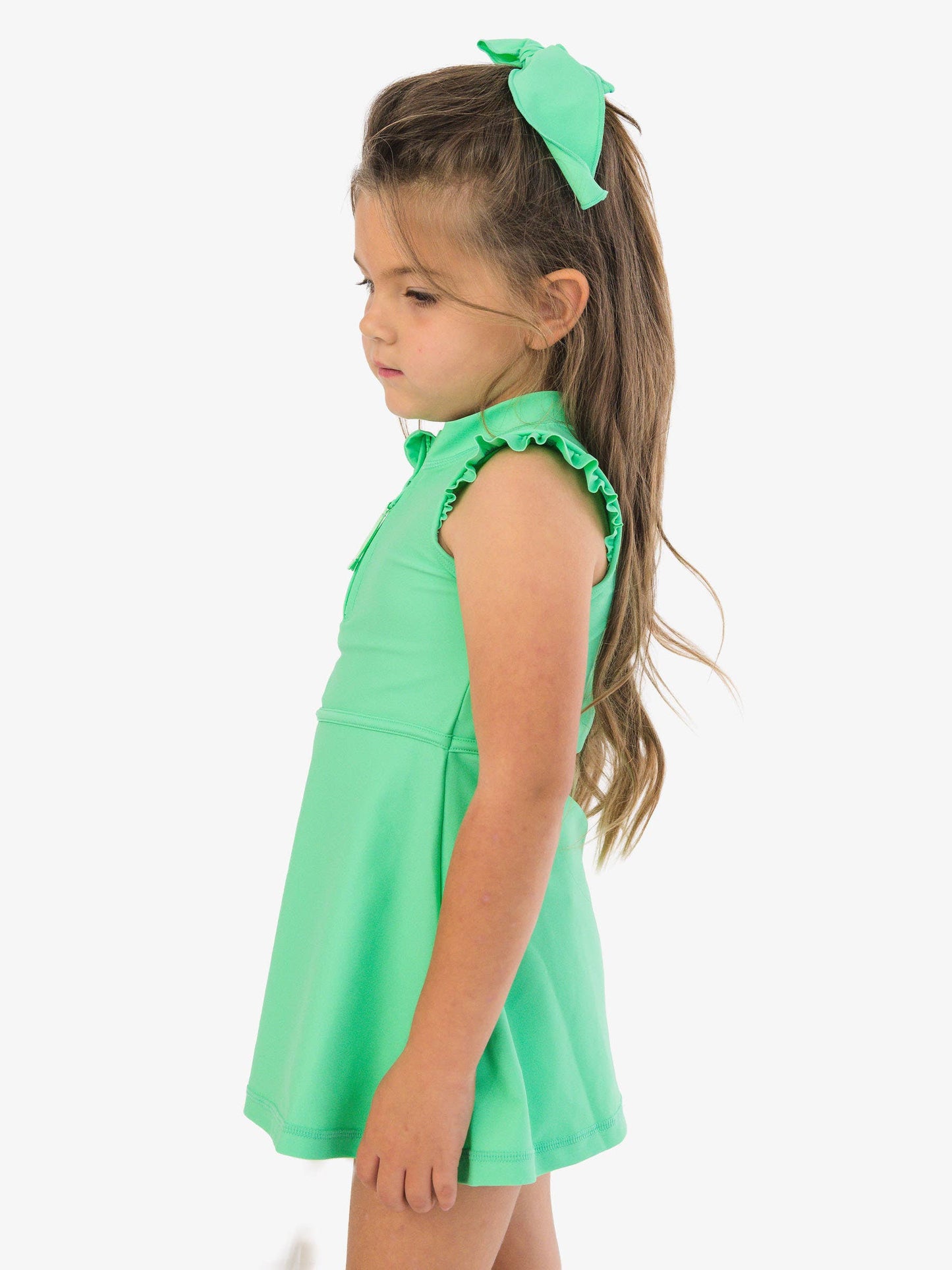Spring Green Active Dress & Bike Short Set