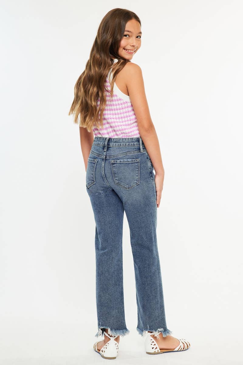YOUTH HIGH RISE SLIM CTSTRAIGHT JEANS-YC20054D