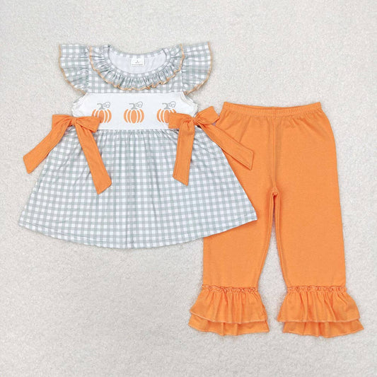 Checkered Pumpkin Set