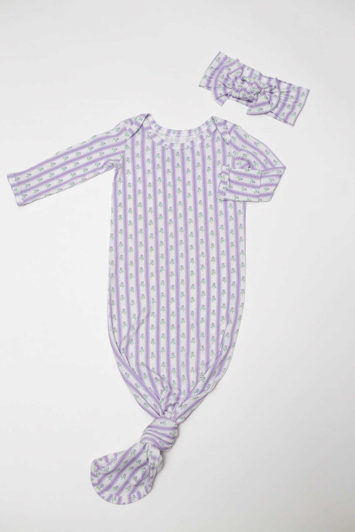 Lilac Ribbons Knotted Gown