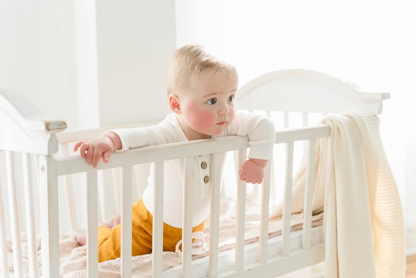 Organic 3 Button Bodysuit | Milk