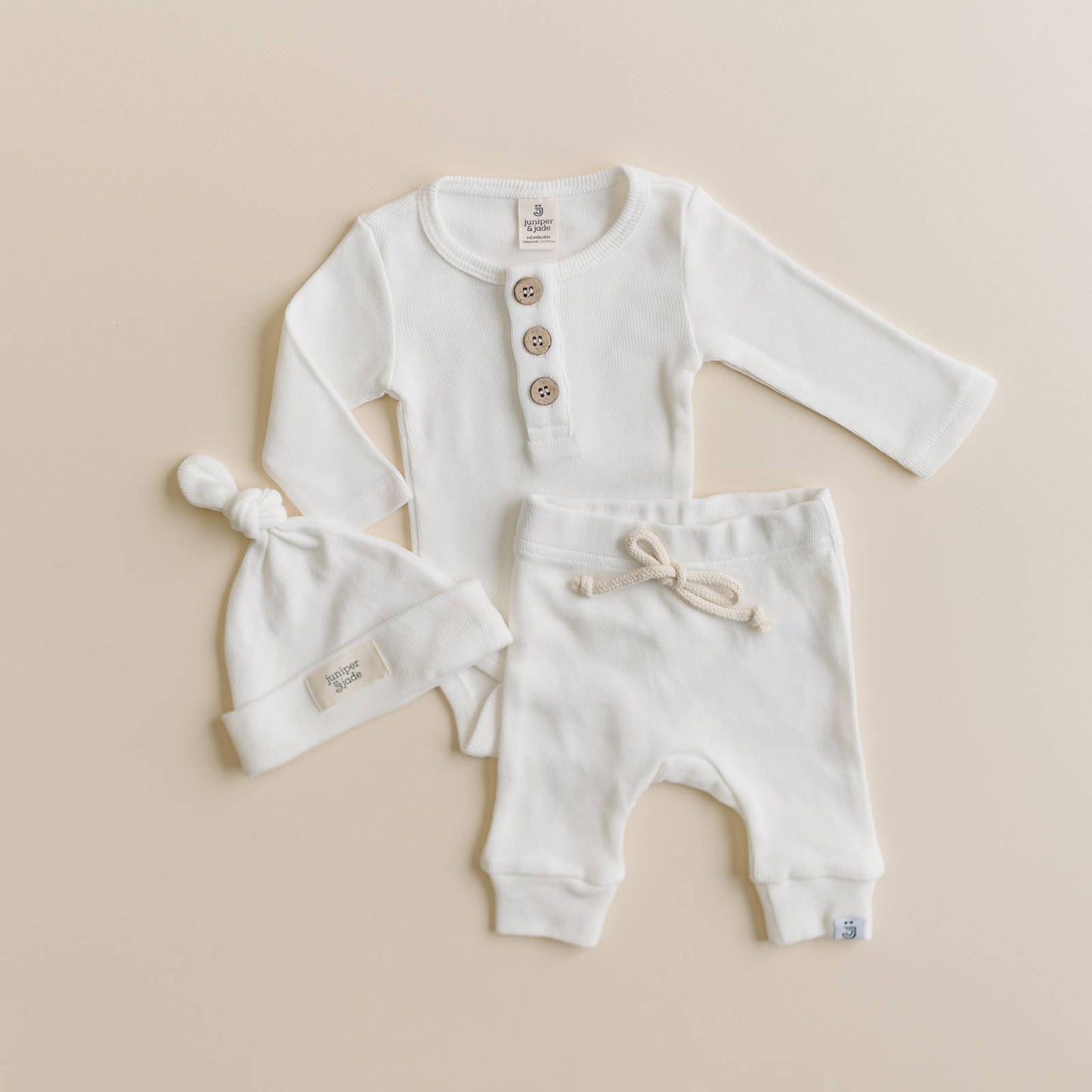 Organic 3 Button Bodysuit | Milk