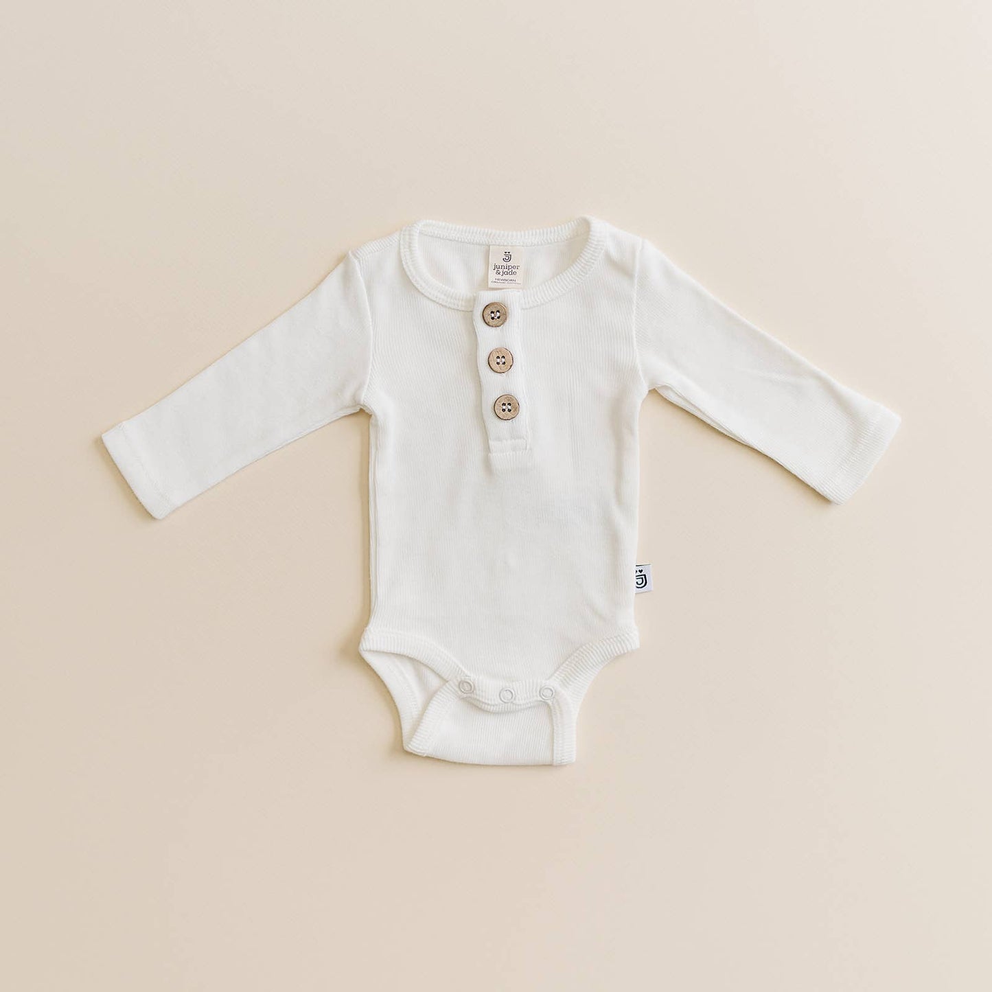 Organic 3 Button Bodysuit | Milk