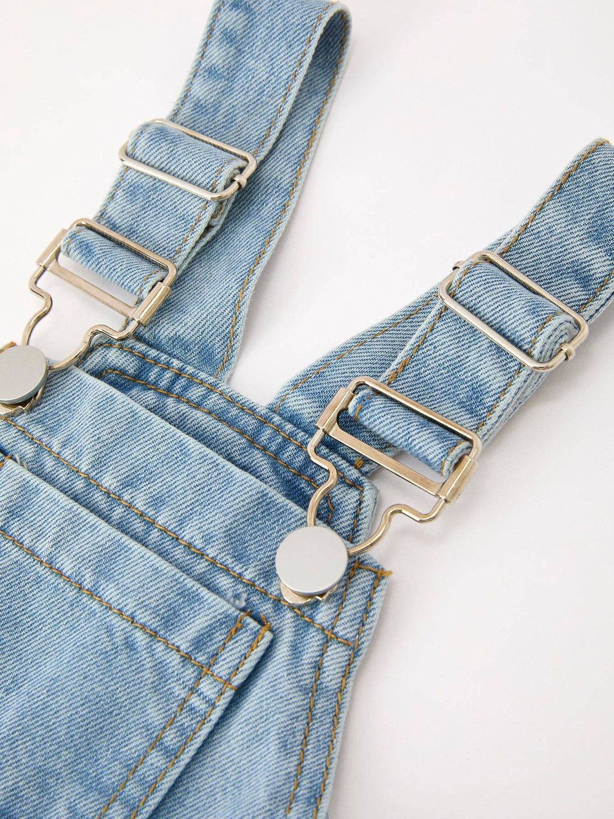 Denim Bow Overalls