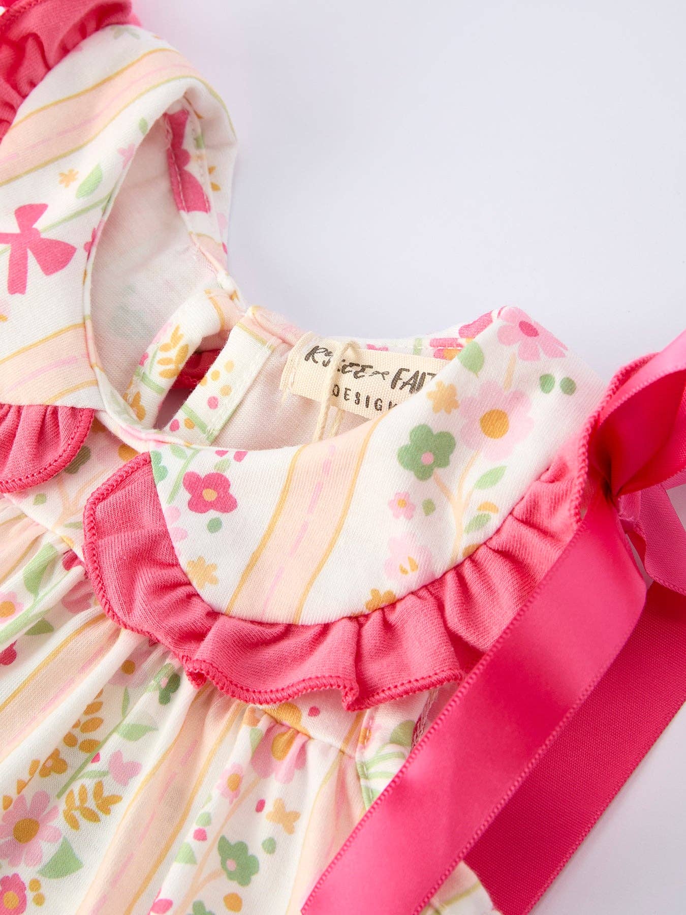 Floral Bow Ruffle Bloomer Set