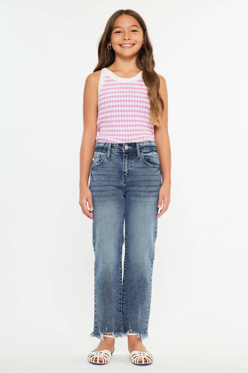 YOUTH HIGH RISE SLIM CTSTRAIGHT JEANS-YC20054D