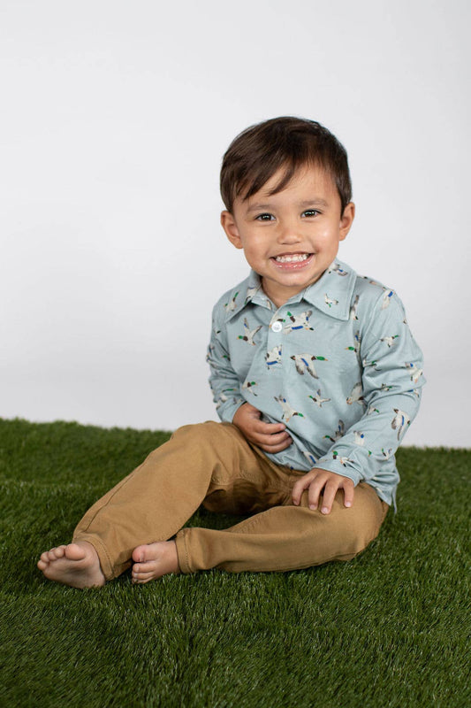 Mallards / Ducks - Long Sleeve Polo Shirt