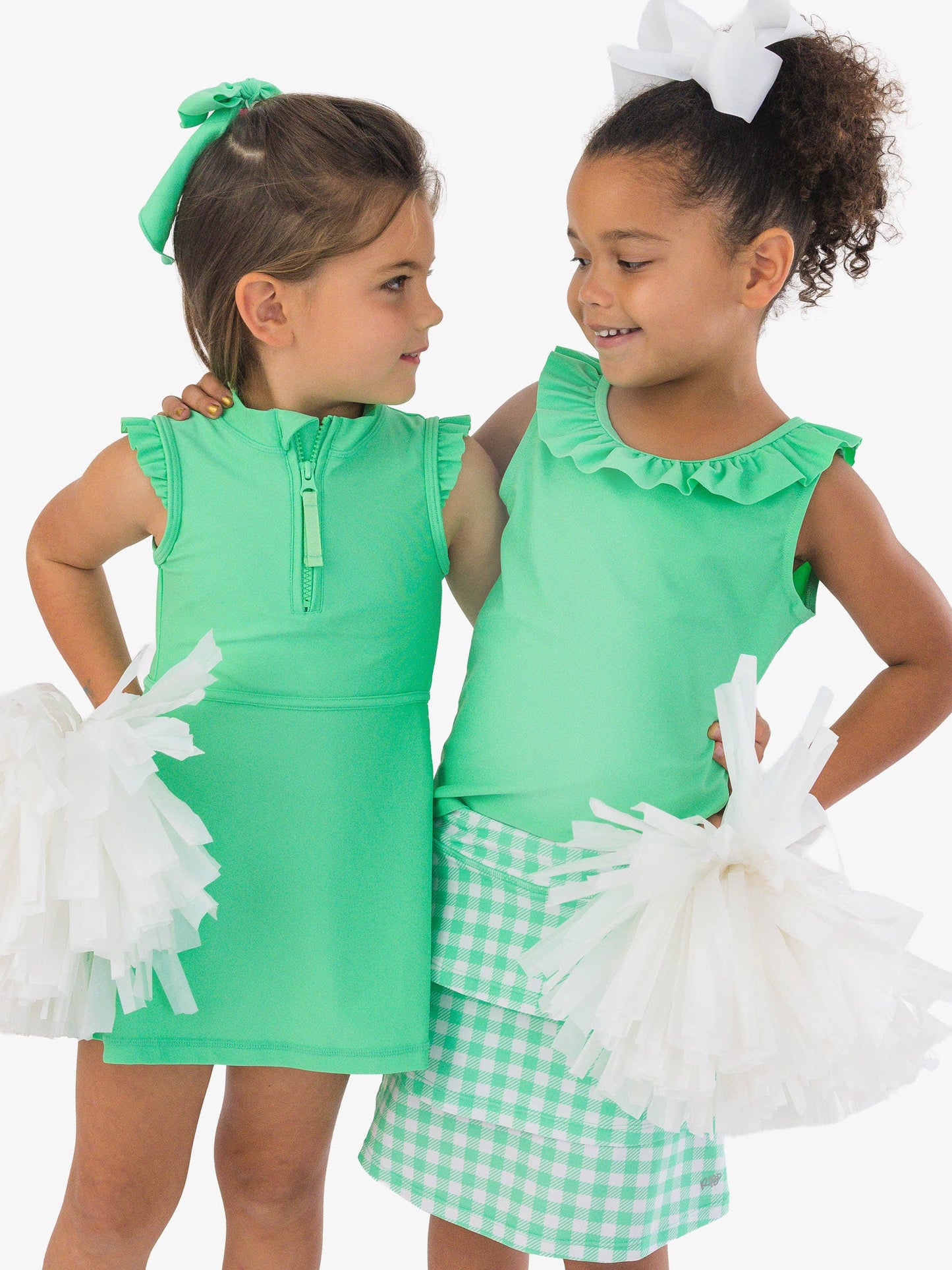 Spring Green Active Dress & Bike Short Set