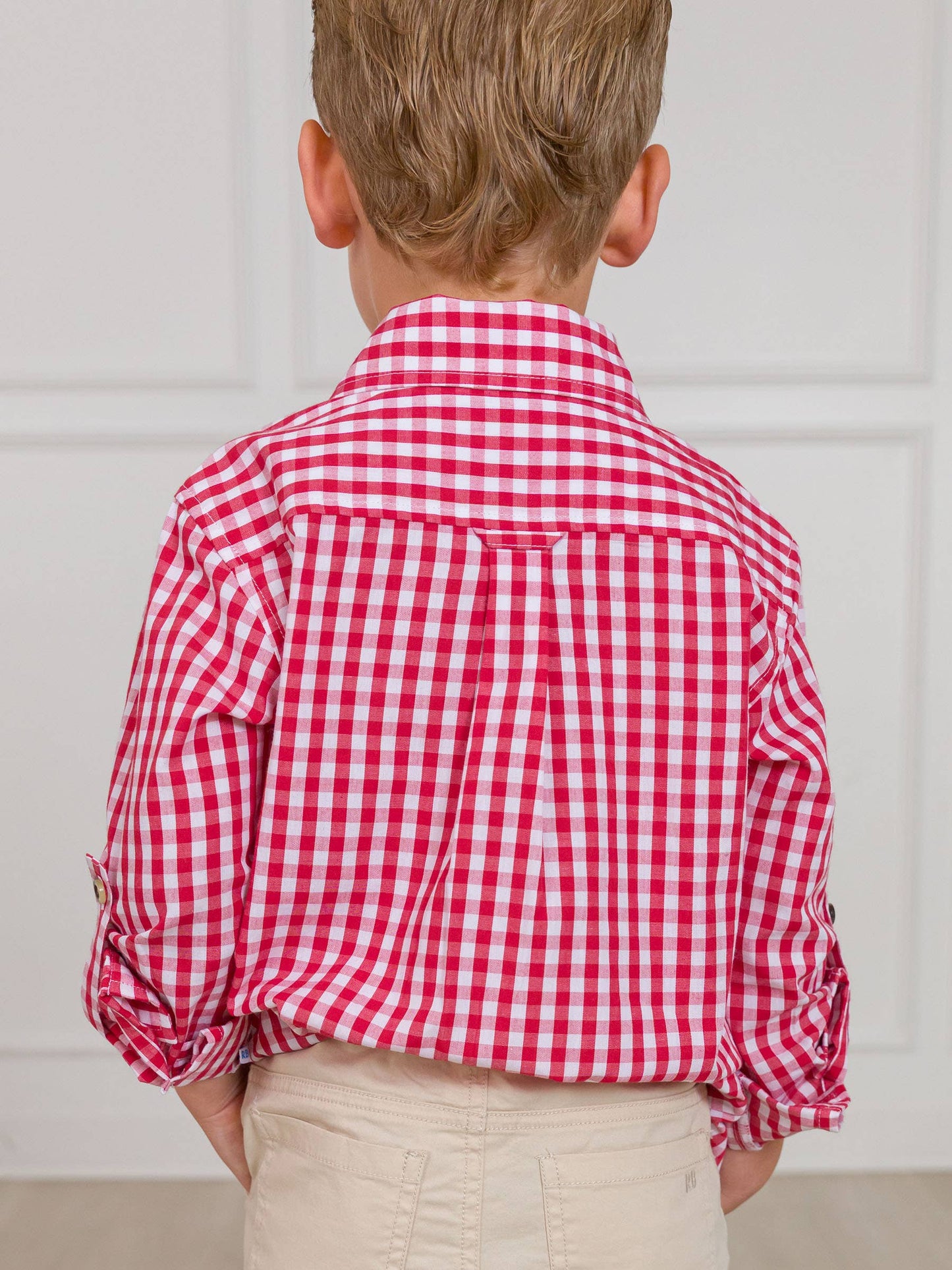 Classic Red Gingham Long Sleeve Button Down