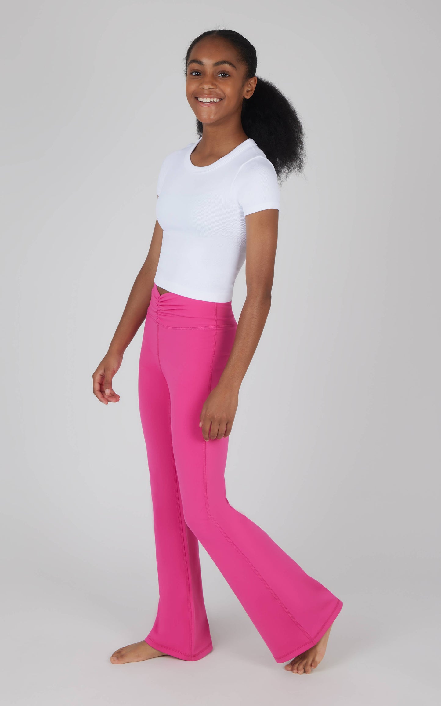 Girls Lux Everyday Waist Band Ruching Flared Pant
