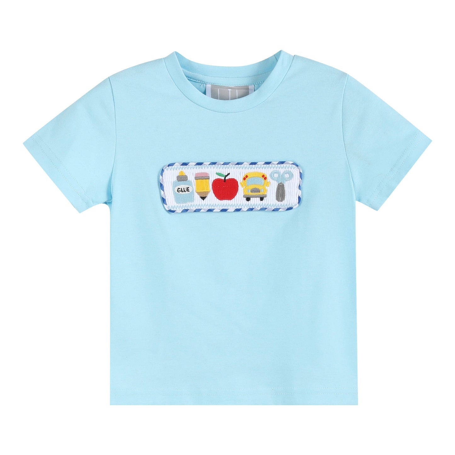 Smocked School Shirt and Shorts Set
