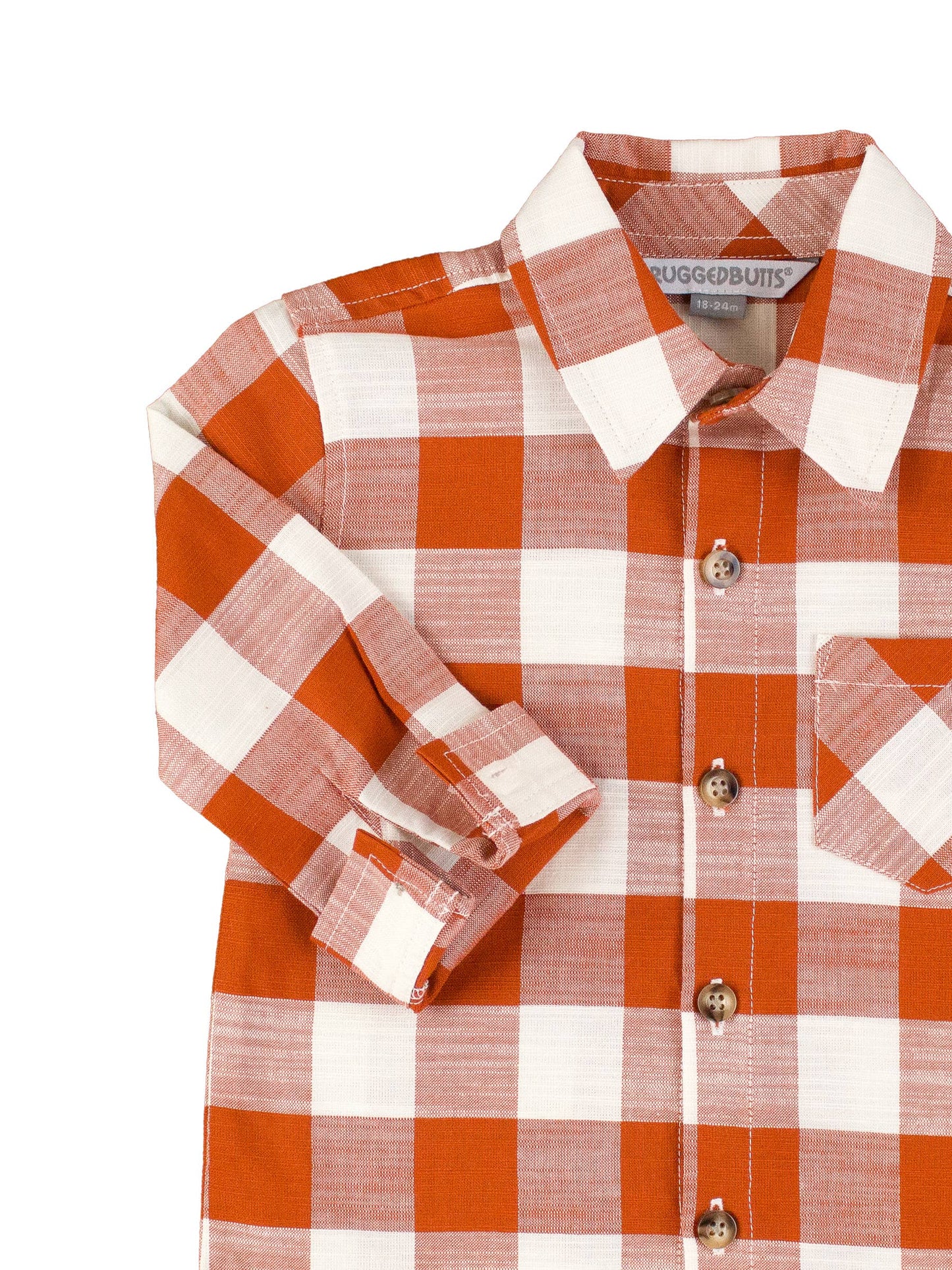 Rust Plaid Button Down