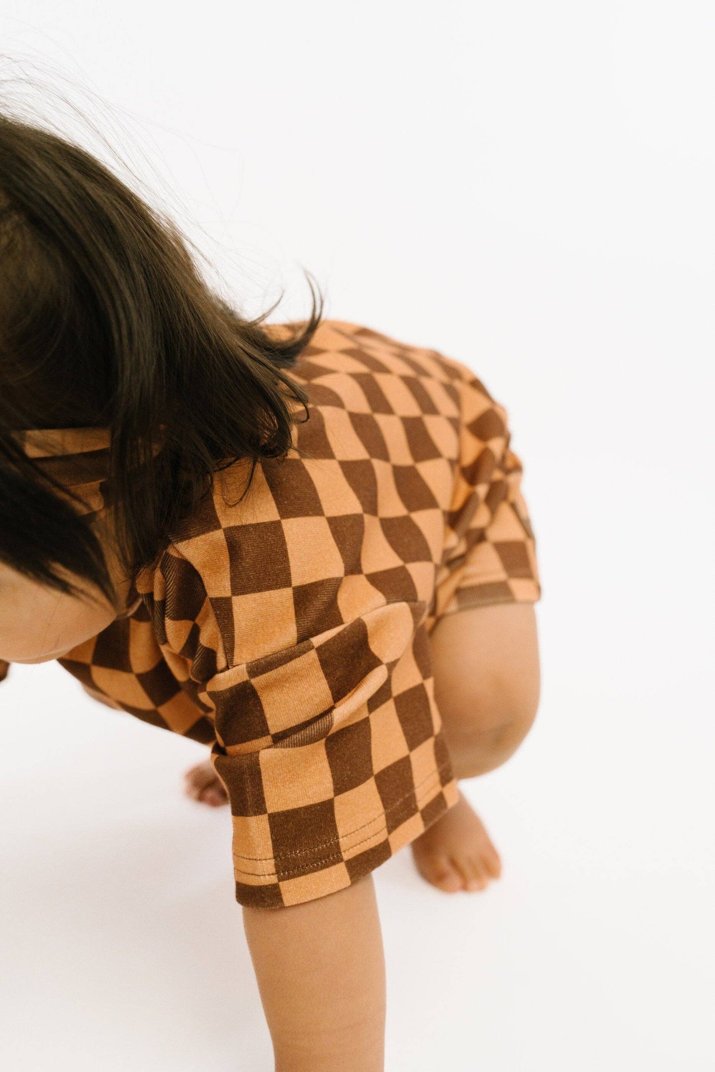 Espresso Checkered Slouchy Set