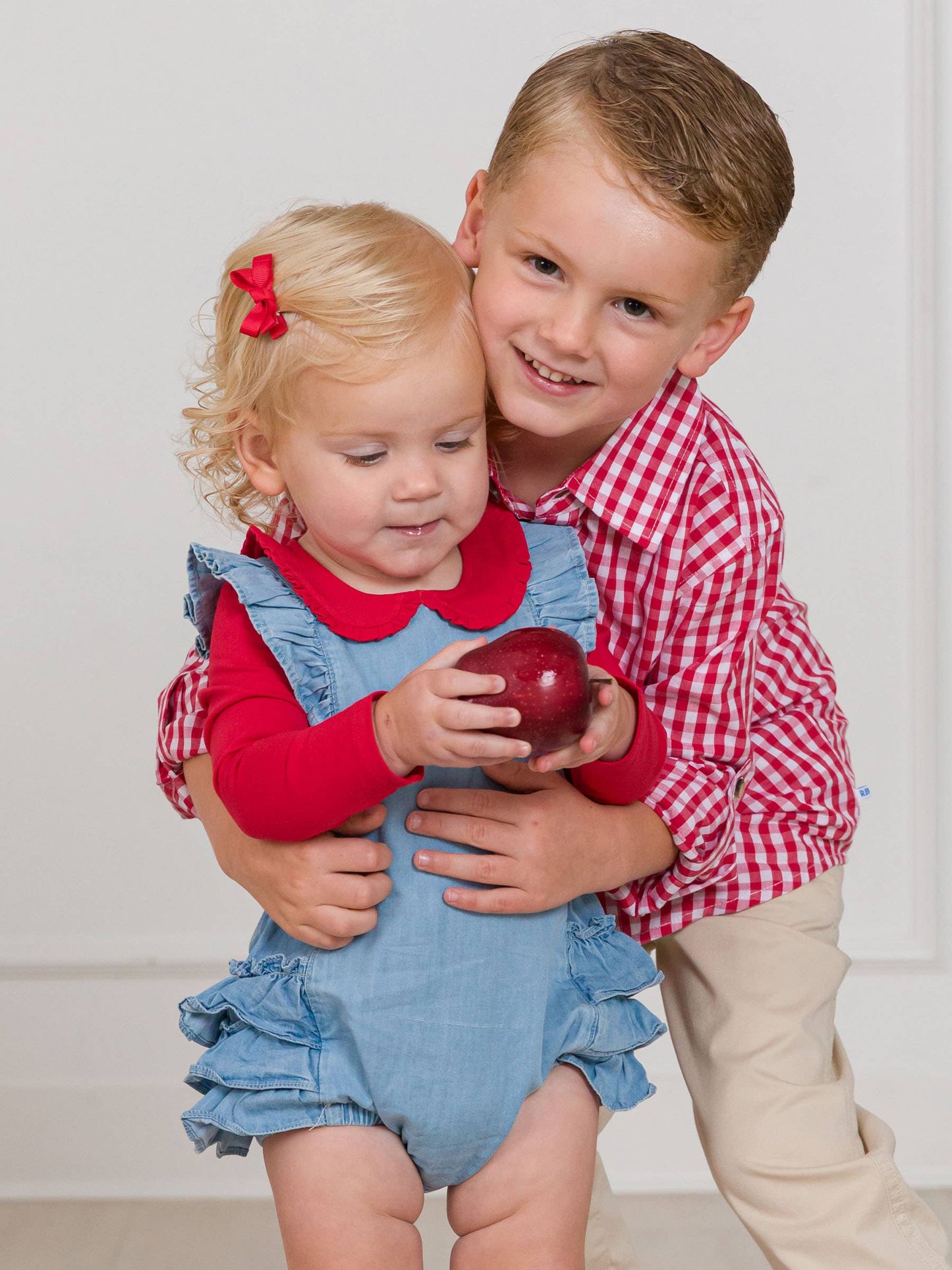 Classic Red Gingham Long Sleeve Button Down