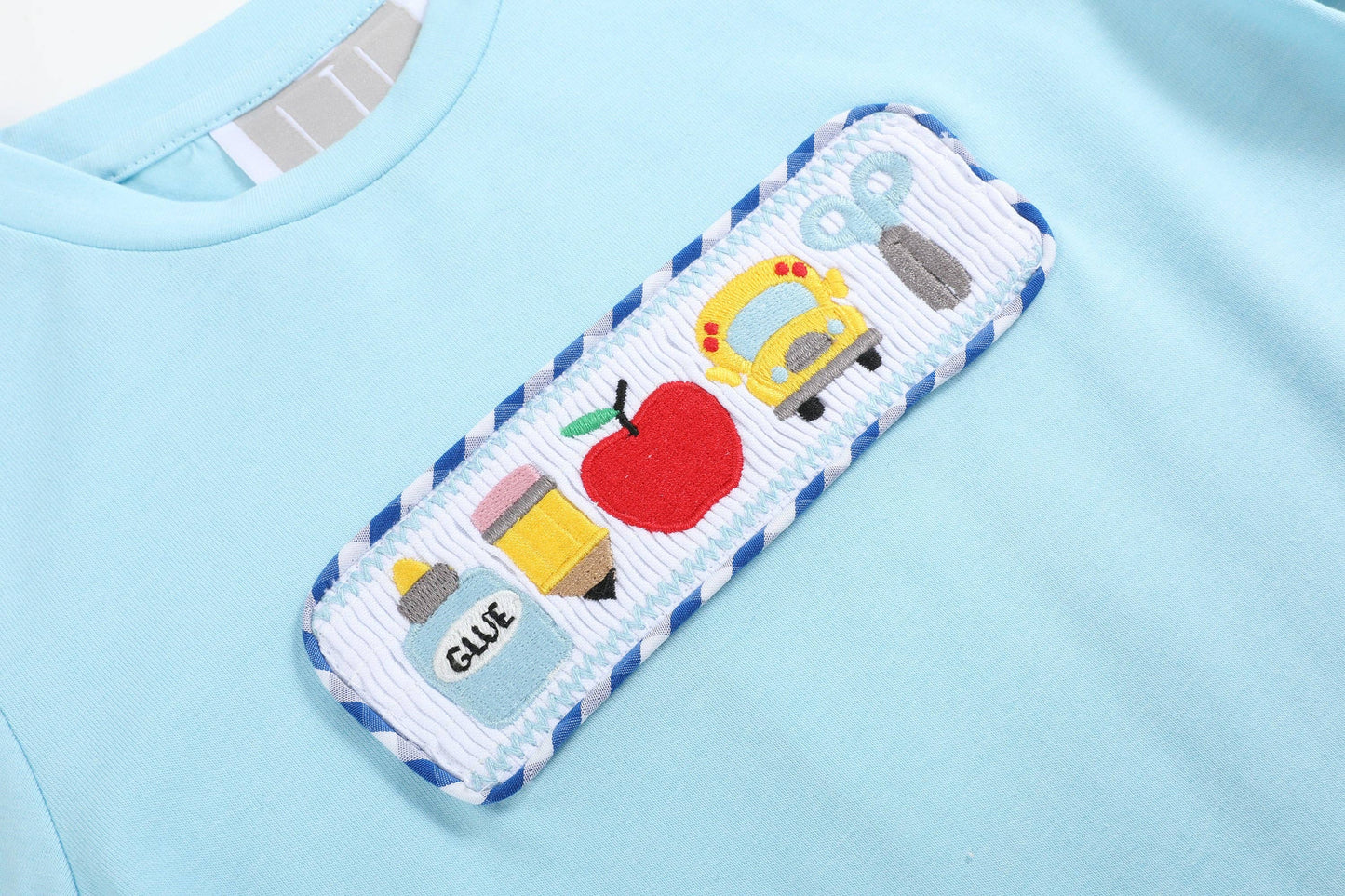 Smocked School Shirt and Shorts Set