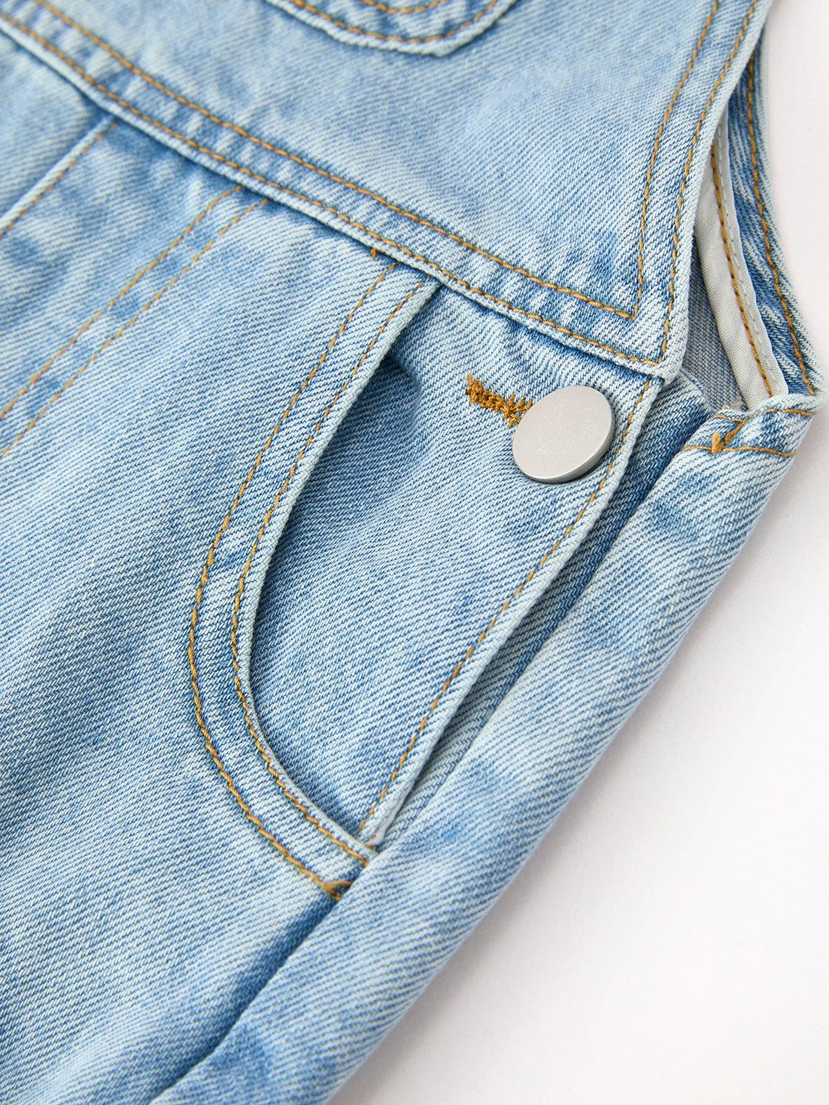 Denim Bow Overalls