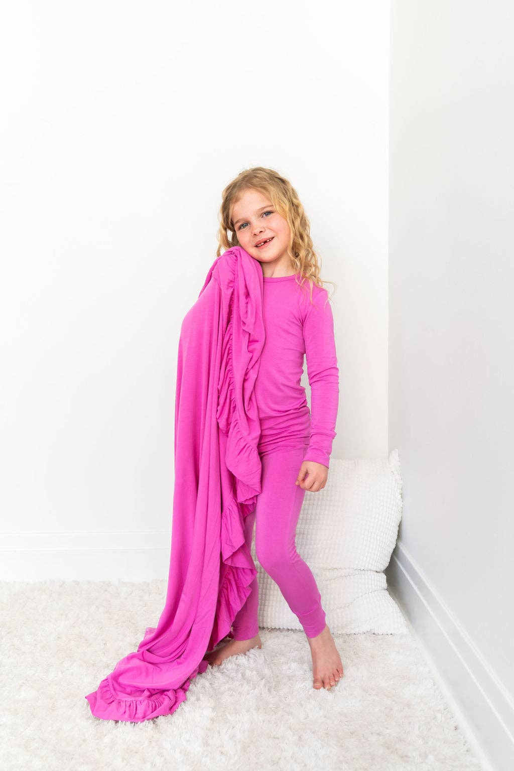 Korrie Pink Bamboo 2-Piece Long Sleeve Set