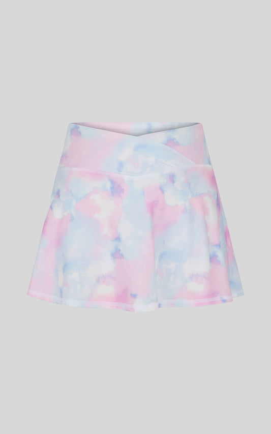 Girls Jersey Crossover Waistband Active Tennis Skort