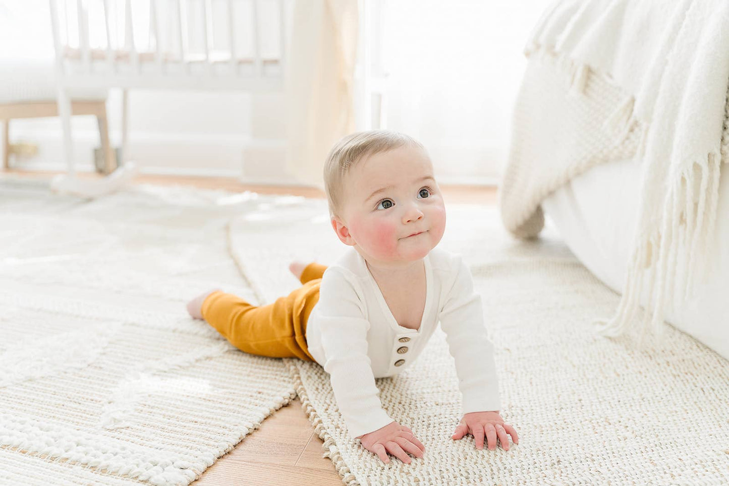 Organic 3 Button Bodysuit | Milk